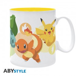 POKEMON - Mug (460 ml) Pikachu, Bulbasaur, Charmander & Squirtle - Puodelis