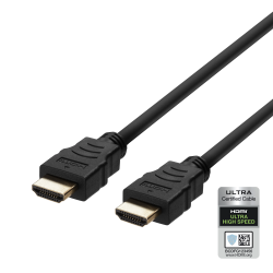Deltaco HU-20 2m 48Gbps Black (Juodas) HDMI 2.1 Laidas