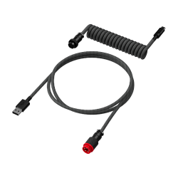 HyperX Coiled Cable - USB Type-C - Gray Black (Pilkai Juodas) Klaviatūros Laidas