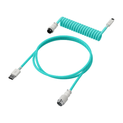 HyperX Coiled Cable - USB Type-C - Light Green White (Žaliai Balta) Klaviatūros Laidas