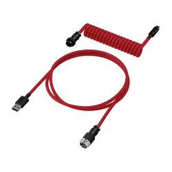 HyperX Coiled Cable - USB Type-C - Red Black (Raudonai Juodas) Klaviatūros Laidas