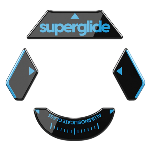 Superglide 1 (Type-S) Glass Skates Logitech G900 & G903 Black (Juodi) Pakaitiniai Mouse Feet