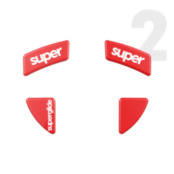 Superglide 2 (Type-C) Glass Skates Razer Viper Ultimate Red (Raudoni) Pakaitiniai Mouse Feet