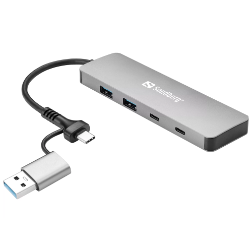 SANDBERG USB-C/A to 2xUSB-A+2xUSB-C Hub USB Šakotuvas