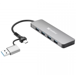 SANDBERG USB-C/A to 4xUSB 3.0 Hub USB Šakotuvas