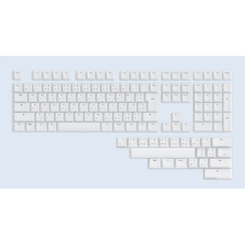 Wooting Dye-sub PBT Keycap Set | White with Kana