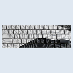 Wooting Magnetic Wave Keycap Set | Black & White