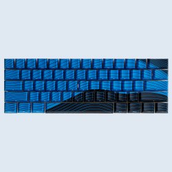Wooting Magnetic Wave Keycap Set | Ocean Blue