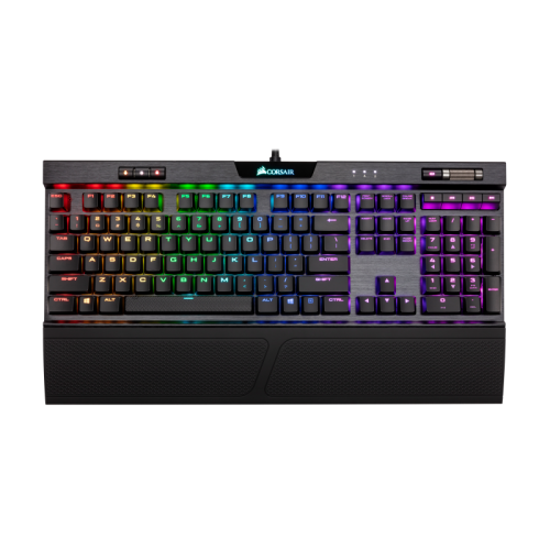 Žaidimų Klaviatūra Corsair Gaming K70 Mk.2 RAPIDFIRE LOWPROFILE RGB LED - US layout - Cherry MX Low Profile Speed Silver Switches