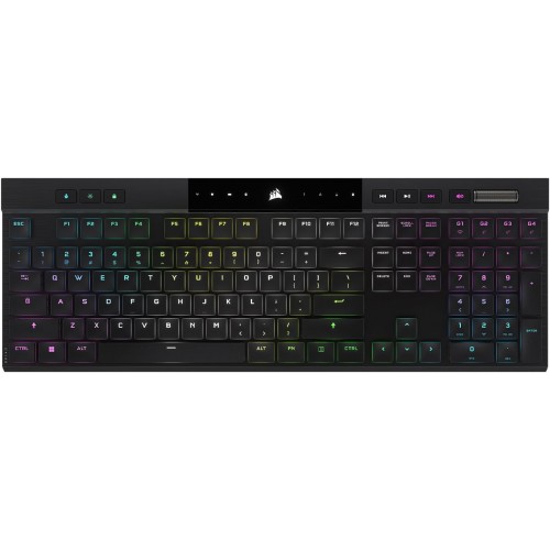 Corsair Gaming K100 AIR WIRELESS RGB - US layout - Cherry MX Ultra Low Profile Tactile Switches - Mechaninė Belaidė Žaidimų Klaviatūra