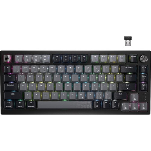 Corsair Gaming K65 PLUS WIRELESS 75% RGB - US layout - MX RED Switches - Mechaninė Belaidė Žaidimų Klaviatūra 