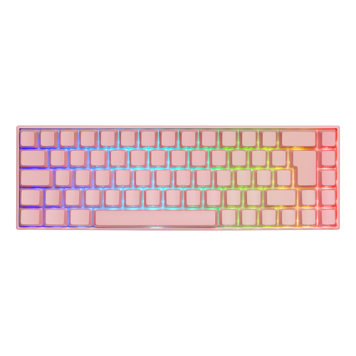 Belaidė Žaidimų Klaviatūra Deltaco Mini PK95R - UK Layout - Red Switches - Pink (Rožinė)