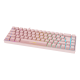 Belaidė Žaidimų Klaviatūra Deltaco Mini PK95R - UK Layout - Red Switches - Pink (Rožinė)