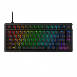 HyperX Alloy Rise 75 - US layout - HX Red Linear Switches - Black (Juoda) Mechaninė Žaidimų Klaviatūra