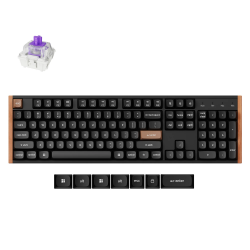Keychron K10 HE Wireless (K10H-F1) - US Layout - Gateron Magnetic Nebula - Carbon Black (Juoda) Magnetinė Belaidė Žaidimų Klaviatūra