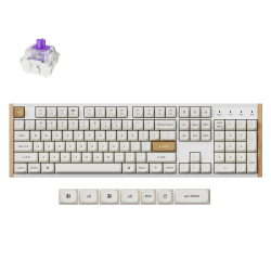 Keychron K10 HE Wireless (K10H-Q1) - US Layout - Gateron Magnetic Nebula - White (Balta) Magnetinė Belaidė Žaidimų Klaviatūra