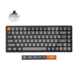 Keychron K2 Max Wireless (K2M-J3) - US Layout - Hot-Swappable Super Brown - Black (Juoda) Mechaninė Belaidė Žaidimų Klaviatūra