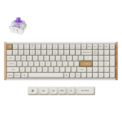 Keychron K4 HE Wireless (K4H-Q1) - US Layout - Hot-Swappable Gateron Magnetic Nebula - White (Balta) Magnetinė Belaidė Žaidimų Klaviatūra