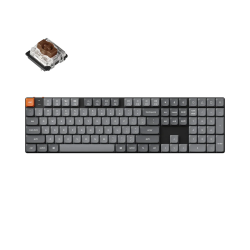 Keychron K5 Max Wireless (K5M-H3) - US Layout - Hot-Swappable Gateron Brown - Black (Juoda) Mechaninė Belaidė Žaidimų Klaviatūra