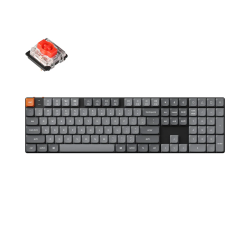 Keychron K5 Max Wireless (K5M-H1) - US Layout - Hot-Swappable Gateron Red - Black (Juoda) Mechaninė Belaidė Žaidimų Klaviatūra