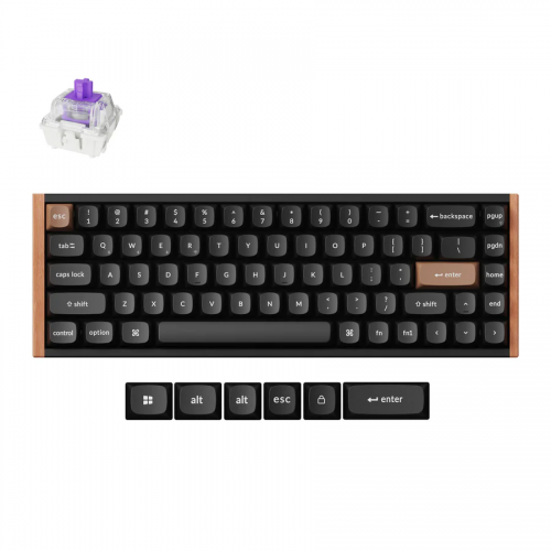 Keychron K6 HE Wireless (K6H-F1) - US Layout - Gateron Magnetic Nebula - Carbon Black (Juoda) Magnetinė Belaidė Žaidimų Klaviatūra Keychron K6 HE Wireless (K6H-F1) - US Layout - Gateron Magnetic Nebula - Carbon Black (Juoda) Magnetinė Belaidė Žaidimų Klaviatūra