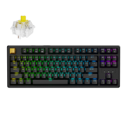 Keychron J4 Wireless (KJ4-H4) - US Layout - Hot-Swappable Super Banana - Black (Juoda) Mechaninė Belaidė Žaidimų Klaviatūra