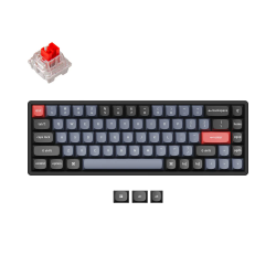 Keychron K6 Pro Wireless (K6P-J1) - US Layout - Hot-Swappable K Pro Red - Black (Juoda) Mechaninė Belaidė Žaidimų Klaviatūra