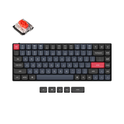 Keychron S1 Wireless (S1-H1) - US Layout - Hot-Swappable Low Profile Gateron Red - Black (Juoda) Mechaninė Belaidė Žaidimų Klaviatūra