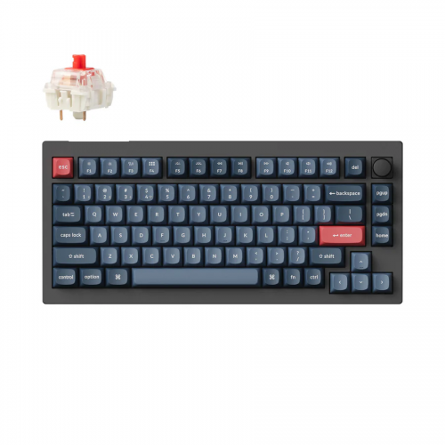 Keychron V1 Max Wireless - US Layout - Hot-Swappable Gateron Jupiter Red (V1M-D1) Mechaninė Belaidė Žaidimų Klaviatūra