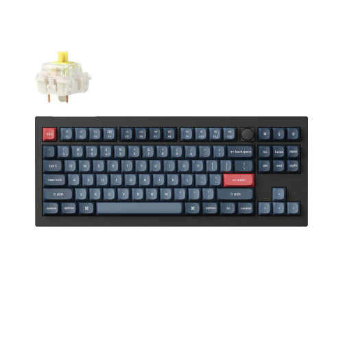 Keychron V3 Max Wireless - US Layout - Hot-Swappable Gateron Jupiter Banana (V3M-D4) Mechaninė Belaidė Žaidimų Klaviatūra