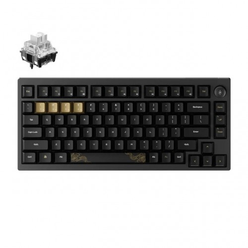 Keychron Black Myth Wukong Wireless (WKS-20) - US Layout - TTC Bluish White - Black (Juoda) Mechaninė Belaidė Žaidimų Klaviatūra Keychron Black Myth Wukong Wireless (WKS-20) - US Layout - TTC Bluish White - Black (Juoda) Mechaninė Belaidė Žaidimų Klaviatūra