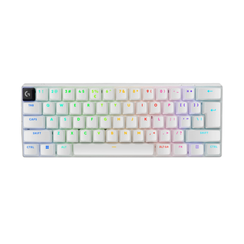 Logitech G PRO X 60 Wireless - US INT'L layout - GX Optical Tactile Switches - White (Balta) Optinė Belaidė Žaidimų Klaviatūra 