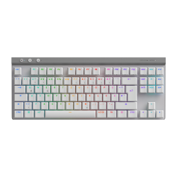 Logitech G515 LIGHTSPEED TKL Wireless - US INT'L layout - Tactile Brown Switches - White (Balta) Mechaninė Belaidė Žaidimų Klaviatūra 