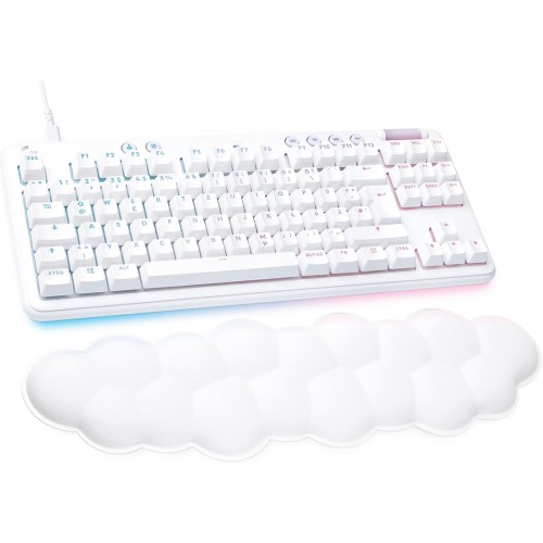 Logitech G713 TKL - US INT'L layout - Tactile Switches - Aurora White (Balta) Mechaninė Žaidimų Klaviatūra 