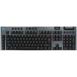 Logitech G915 X LIGHTSPEED - US INT'L layout - Low Profile Tactile GL Brown Switches - Black (Juoda) Mechaninė Belaidė Žaidimų Klaviatūra