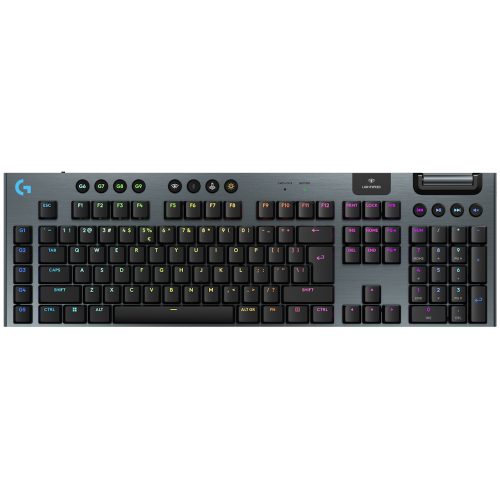 Logitech G915 X LIGHTSPEED - US INT'L layout - Low Profile Tactile GL Brown Switches - Black (Juoda) Mechaninė Belaidė Žaidimų Klaviatūra