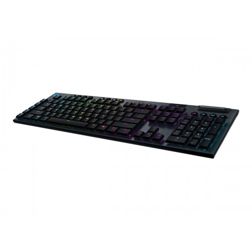 Logitech G915 - US INT'L layout - Low Profile Tactile GL Brown Switches - Black (Juoda) Mechaninė Belaidė Žaidimų Klaviatūra