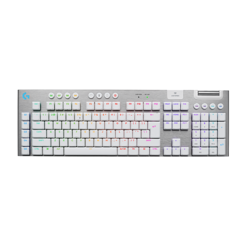 Logitech G915 X LIGHTSPEED - US INT'L layout - Low Profile Tactile GL Brown Switches - White (Balta) Mechaninė Belaidė Žaidimų Klaviatūra