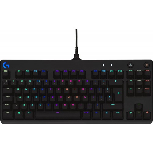 Logitech G Pro TKL - US INT'L layout - GX Blue Switches - Black (Juoda) Mechaninė Žaidimų Klaviatūra