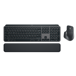 Logitech MX Keys Combo Gen 2 - US INT'L layout - Membrane - Graphite (Tamsiai Pilka) Membraninės Belaidės Klaviatūros ir Pelės Rinkinys