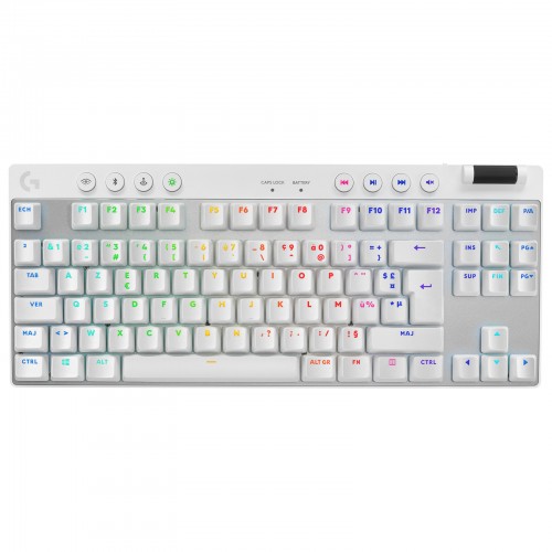 Logitech G PRO X Wireless - US INT'L layout  - Tactile Switches - White (Balta) Mechaninė Belaidė Žaidimų Klaviatūra