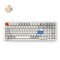 MCHOSE K99 V2 - US Layout - Icy Creamsicle - Retro White (Retro Balta) Belaidė Žaidimų Klaviatūra