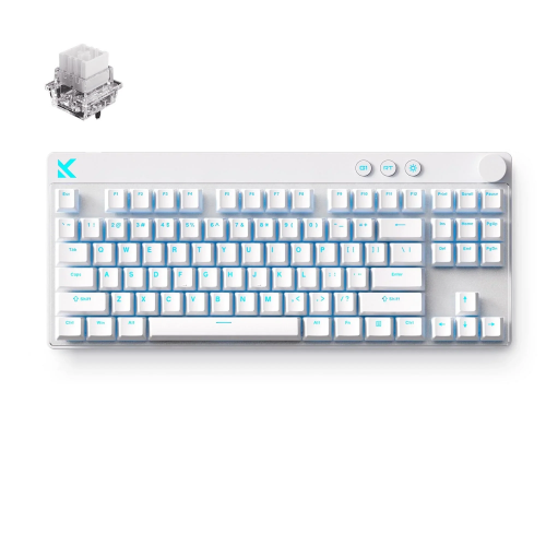 MCHOSE Mix 87 - US Layout - Mount Tai Magnetic - White (Balta) Magnetinė Žaidimų Klaviatūra