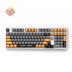 MCHOSE UT98 - US Layout - Silent Peach V3 - Retro Therapy (Baltai Pilka) Belaidė Žaidimų Klaviatūra