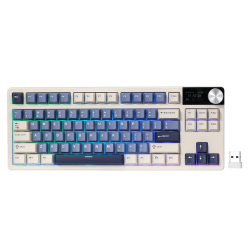 Royal Kludge RK S85 - US layout - Hot-Swappable Cloud Switches - Horizon Blue (Mėlyna) Mechaninė Belaidė Žaidimų Klaviatūra