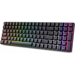 Royal Kludge RK100 - US Layout - Red Linear Switches - Black (Juoda) Mechaninė Belaidė Žaidimų Klaviatūra