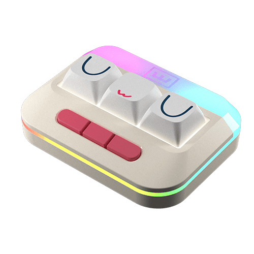 Wooting UwU - Lekker L45 V2 Switches - RGB White (Balta) Magnetinė Žaidimų Klaviatūra