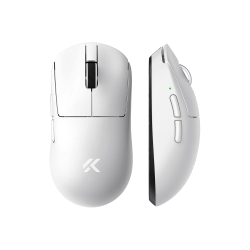 MCHOSE A7 V2 Ultra Wireless White (Balta) Belaidė Žaidimų Pelė