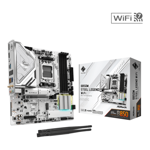 ASROCK B850M Steel Legend WiFi Pagrindinė Plokštė ASROCK B850M Steel Legend WiFi Pagrindinė Plokštė