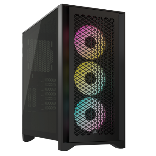 Corsair iCUE 4000D RGB AIRFLOW Black (Juodas) Kompiuterio Korpusas